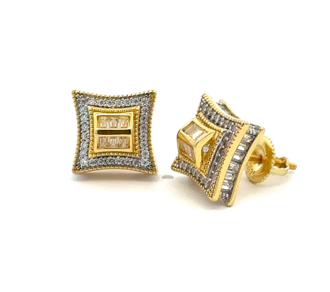 14k gold earrings ( Diamond Tester Certified )