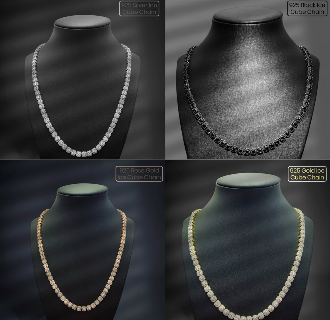 Moissanite Ice Cube Tennis chain