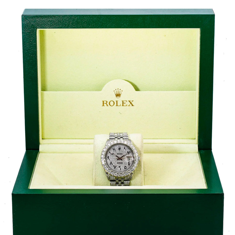 ROLEX DATEJUST 36MM 16030 DIAMOND PAVED EASTERN ARABIC DIAL