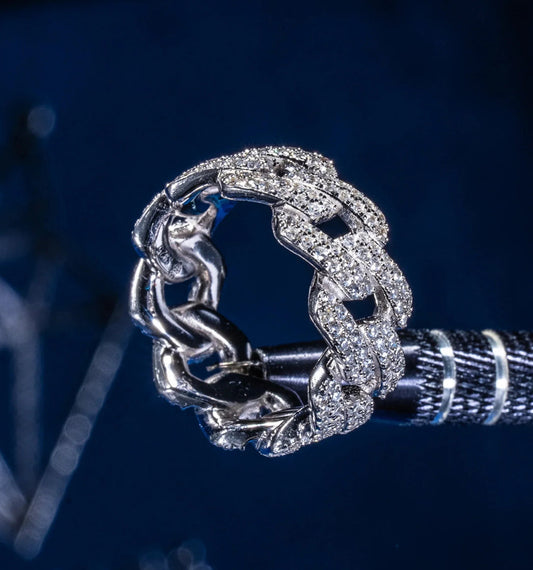 Moissanite Cuban Ring