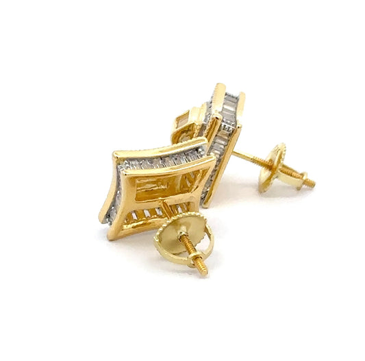 14k gold earrings ( Diamond Tester Certified )