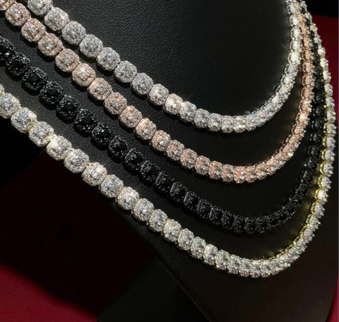 Moissanite Ice Cube Tennis chain