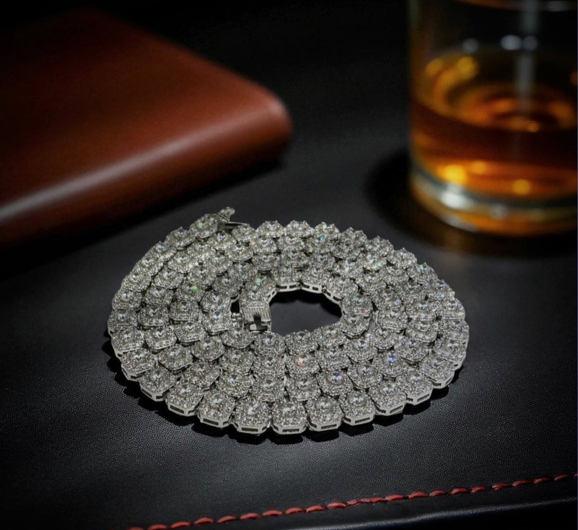 Moissanite Ice Cube Tennis chain