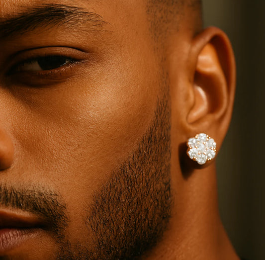 Rose Gold 2.5ct diamond earrings