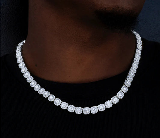 Moissanite Ice Cube Tennis chain