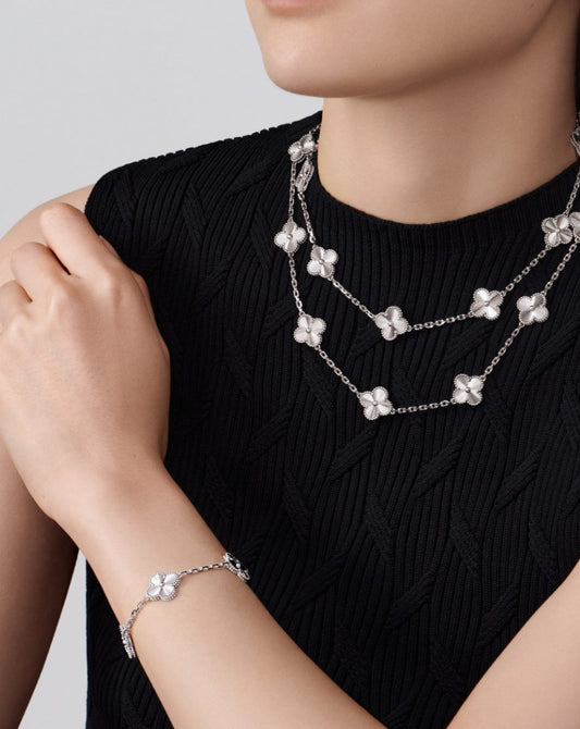Van Cleef inspired jewelry (18k gold plated stainless steel  )